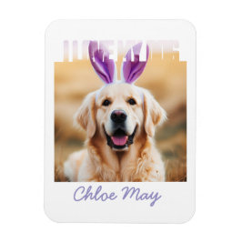 Upload aangepaste Pet Photo Naam Ik hou van mijn h Magneet
