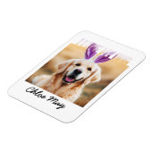 Upload aangepaste Pet Photo Naam Ik hou van mijn h Magneet (Linkerzijde)