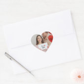 upload afbeelding Aangepaste foto Gelukkige Valent Hart Sticker (Envelop)