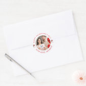 upload afbeelding Custom Photo Happy Valentine's D Ronde Sticker (Envelop)
