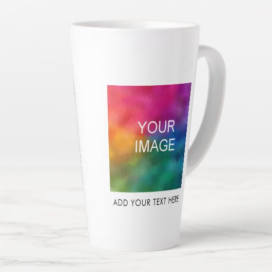 Upload Afbeelding Foto Company Logo Name Text Larg Latte Mok (Rechterhoek)