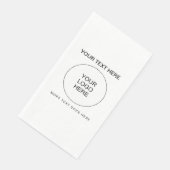 Upload Afbeelding Foto Logo Voeg Tekst Sjabloon To Servet (Hoek)