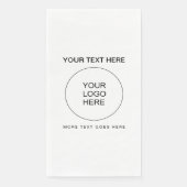 Upload Afbeelding foto Logo Voeg tekst Sjabloon wi Servet (Voorkant)