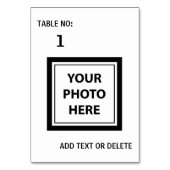 Upload Afbeelding Foto & Tekst toevoegen – Eenvoud Kaart (Achterkant)