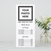 Upload Afbeelding Foto & Tekst toevoegen – Eenvoud Menu (Staand voorkant)