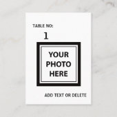 Upload Afbeelding Foto & Tekst toevoegen – Eenvoud Plaatskaartje (Achterkant)