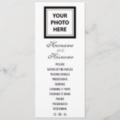 Upload Afbeelding Foto & Tekst toevoegen – Huwelij Programmakaart (Voorkant)