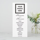 Upload Afbeelding Foto & Tekst toevoegen – Huwelij Programmakaart (Staand voorkant)