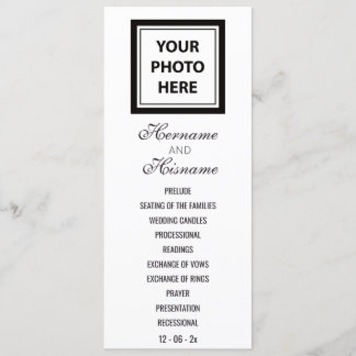 Upload Afbeelding Foto & Tekst toevoegen – Huwelij Programmakaart