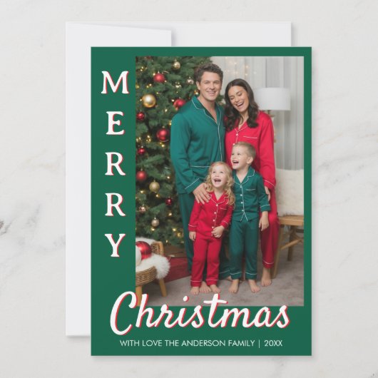 Upload Afbeelding Gepersonaliseerde Foto & tekst K Feestdagenkaart (Voorkant)