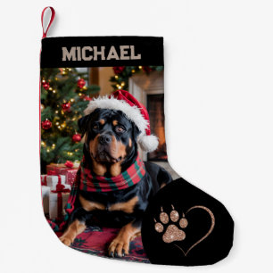 Upload afbeelding Hond Aangepaste foto tekst Perso Kleine Kerstsok