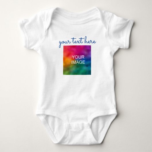 Upload Afbeelding Voeg tekst voor & achter Print B Romper (Voorkant)