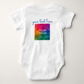Upload Afbeelding Voeg tekst voor & achter Print B Romper (Achterkant)