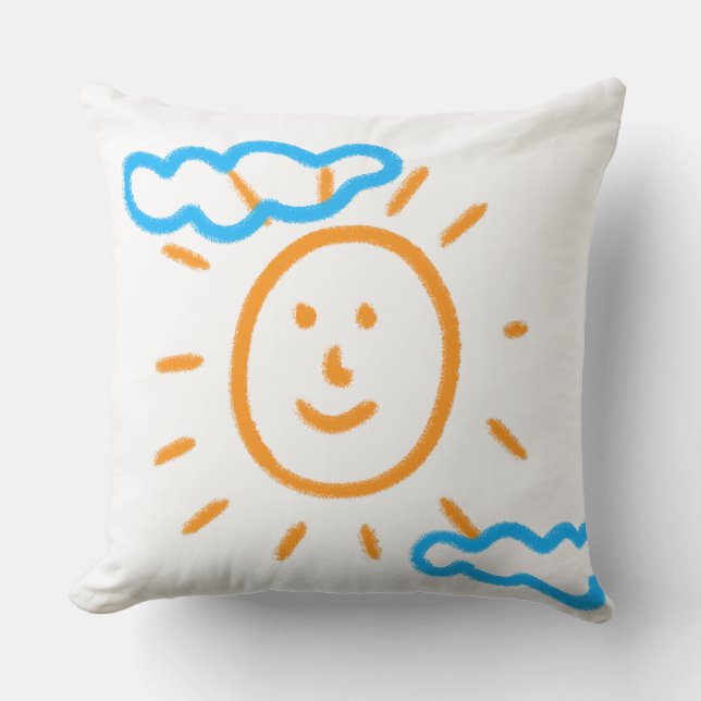Upload Art Drawing Draai Kinder illustraties naar Buitenkussen (Voorkant)