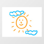 Upload Art Drawing Draai Kinder illustraties naar Raamsticker (Vel)
