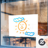 Upload Art Drawing Draai Kinder illustraties naar Raamsticker (Cafe Raam)