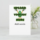 Upload art naar uitnodiging 4x8 in (Staand voorkant)