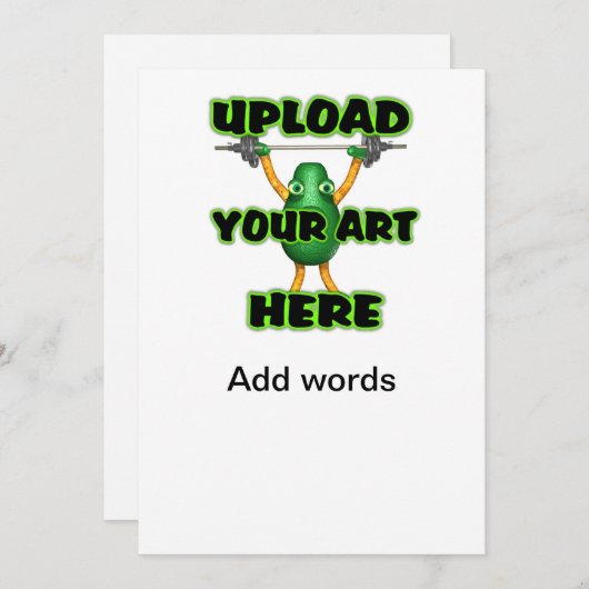 Upload art naar uitnodiging 4x8 in (Voorkant / Achterkant)