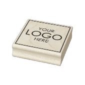 Upload Bedrijf Logo Custom Business Branding Wood Rubberstempel (Stempel)