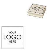 Upload Bedrijf Logo Custom Business Branding Wood Rubberstempel (Gestempeld)