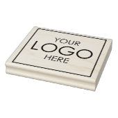Upload Bedrijf Logo Custom Business Branding Wood Rubberstempel (Stempel)