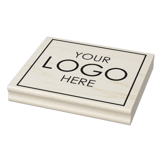 Upload Bedrijf Logo Custom Business Branding Wood Rubberstempel (Stempel)