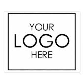 Upload Bedrijf Logo Custom Business Branding Wood Rubberstempel (Afrduk)