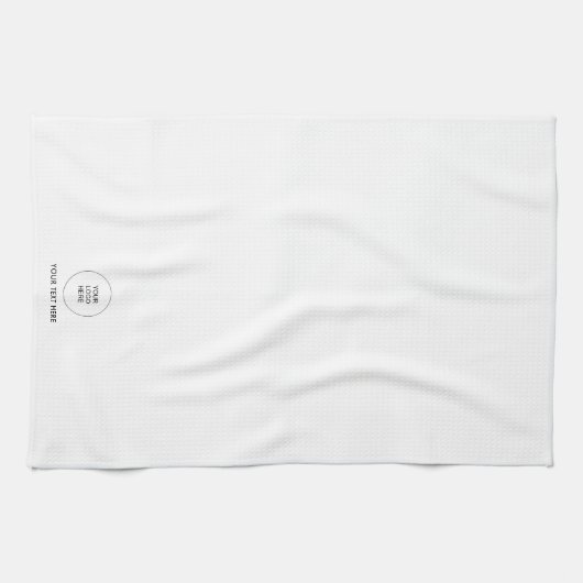 Upload Bedrijf Logo Tekst Sjabloon Theedoek (Horizontaal)