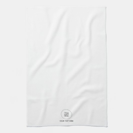 Upload Bedrijf Logo Tekst Sjabloon  Theedoek (Verticaal)