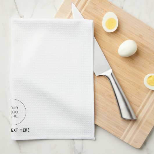  Upload Bedrijf Logo Tekst Sjabloon Theedoek (Quarter Fold)