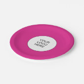 Upload Bedrijf Logo Voeg tekst Sjabloon toe Papieren Bordje (Gekanteld)