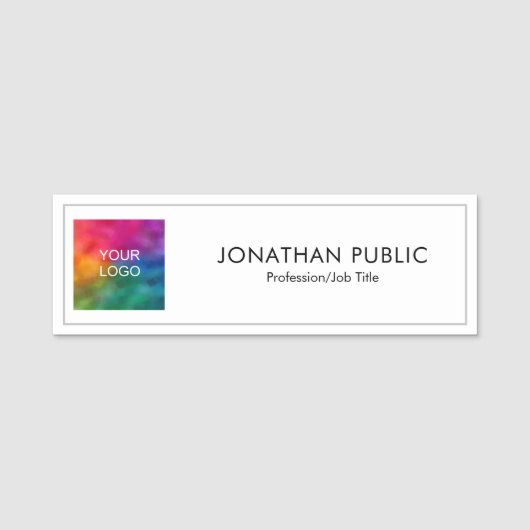 Upload Bedrijfsbedrijf Logo Medewerker Personeel C Naamplaatje (Voorkant)