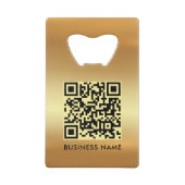 Upload Bedrijfslogo Aangepaste QR-code Goud Creditkaart Flessenopener (Achterkant)