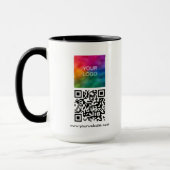 Upload Bedrijfslogo Aangepaste QR-codecombinatie Mok (Links)