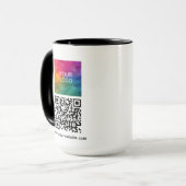 Upload Bedrijfslogo Aangepaste QR-codecombinatie Mok (Voorkant links)