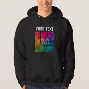 Upload Bedrijfslogo Werknemer Heren Zwart Hoodie