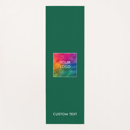 Upload Business Logo Custom Text Name Template Yogamat (Voorkant)