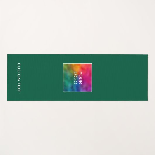 Upload Business Logo Custom Text Name Template Yogamat (Voorkant (horizontaal))