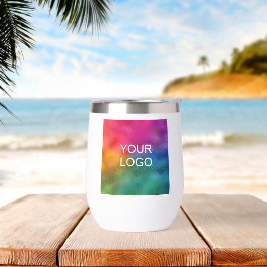 Upload Business Logo Eenvoudige Sjabloon Schattige (Strand)