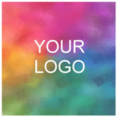 Upload Business Logo hier moderne aangepaste Sjabl Sticker (Voorkant)