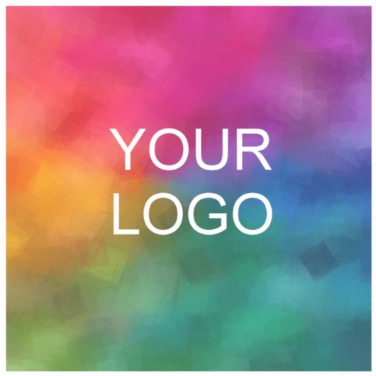 Upload Business Logo hier moderne aangepaste Sjabl Sticker (Voorkant)