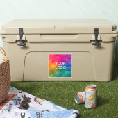 Upload Business Logo hier moderne aangepaste Sjabl Sticker (Koeler)