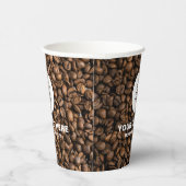 Upload Business Logo hier promotionele koffiebonen Papieren Bekers (Rechts)