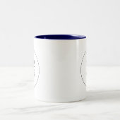 Upload Business Logo Navy Blue White Template Tweekleurige Koffiemok (Center)