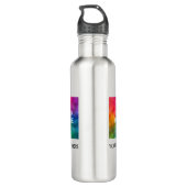 Upload Business Logo Photo Afbeelding Voeg tekstna Waterfles (Achterkant)