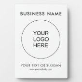 Upload Business Logo Tekst Eenvoudige Sjabloon Taf Fotoplaat (voorkant)