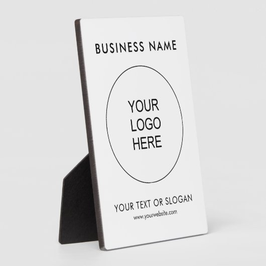 Upload Business Logo Tekst Eenvoudige Sjabloon Taf Fotoplaat (Zijkant)