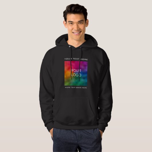 Upload Business Logo Tekst toevoegen Medewerker Ma Hoodie (Voorkant volledig)