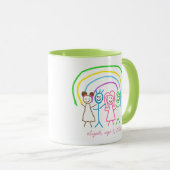 Upload Childs Drawing Draai Kinder Artwork naar Gr Mok (Voorkant rechts)