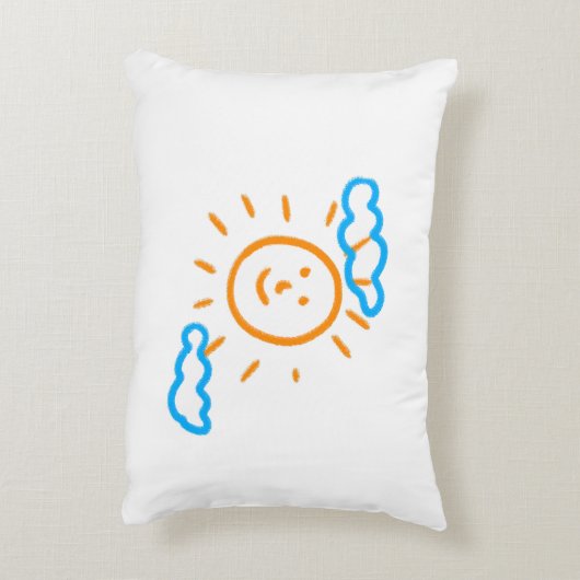 Upload Childs Drawing Draai Kinder kunstwerk naar Accent Kussen (Achterkant (Verticaal))